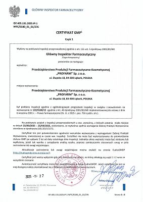 Nowy certyfikat GMP