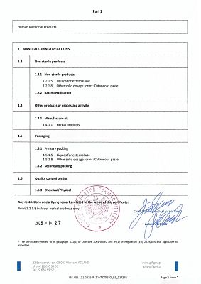 Nowy certyfikat GMP
